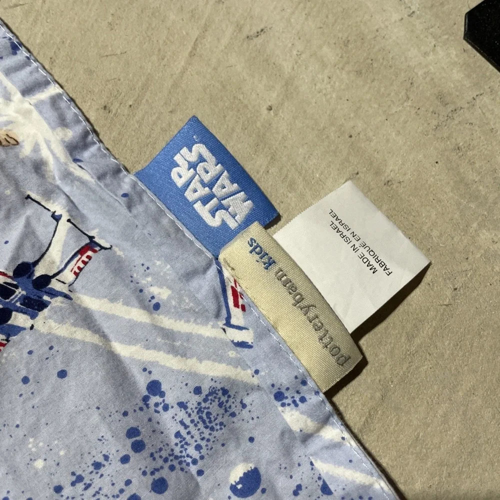 Pottery Barn Kids Star Wars Droid Organic Cotton Flat Sheet 88